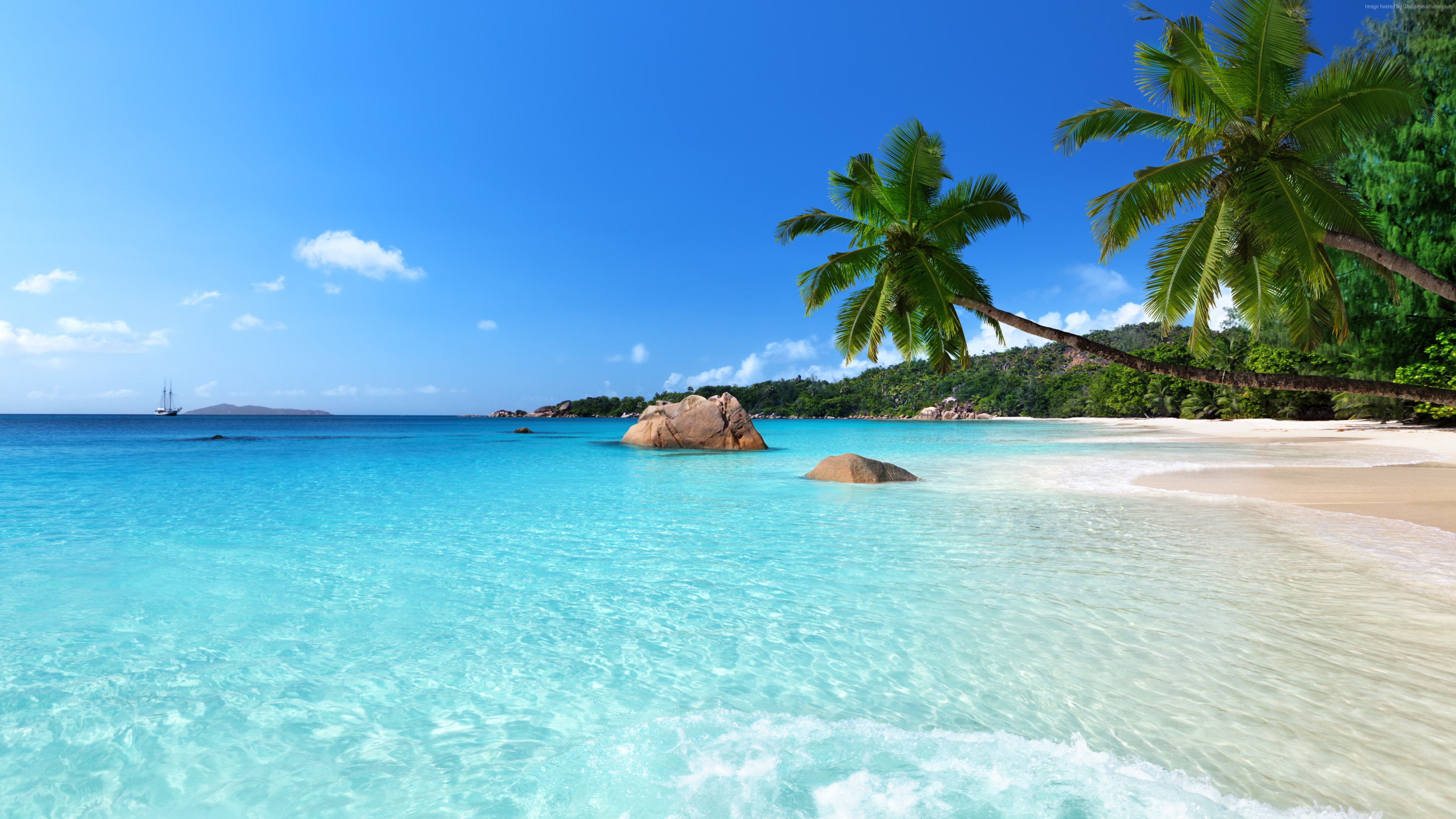 Wallpaper Anse Lazio, Praslin Island, Seychelles, Best beaches of 2016, Travellers Choice Awards 2016, Travel